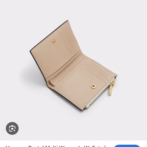 Aldo Pink Pebbled Wallet Compact Card Holder - Picture 5 of 6